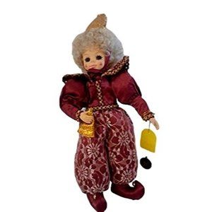 Brinn's January Calendar Clown Porcelain Doll 1988